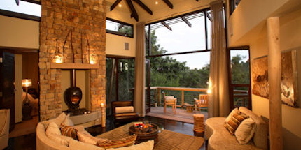 Balconies overlook the forest canopy 